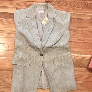 Loft Blazer. NWT.  Gray Herringbone.  Women’s Plus.
